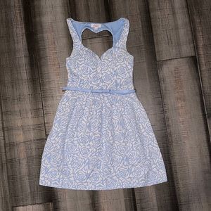 Candies Blue and White Dress with Belt